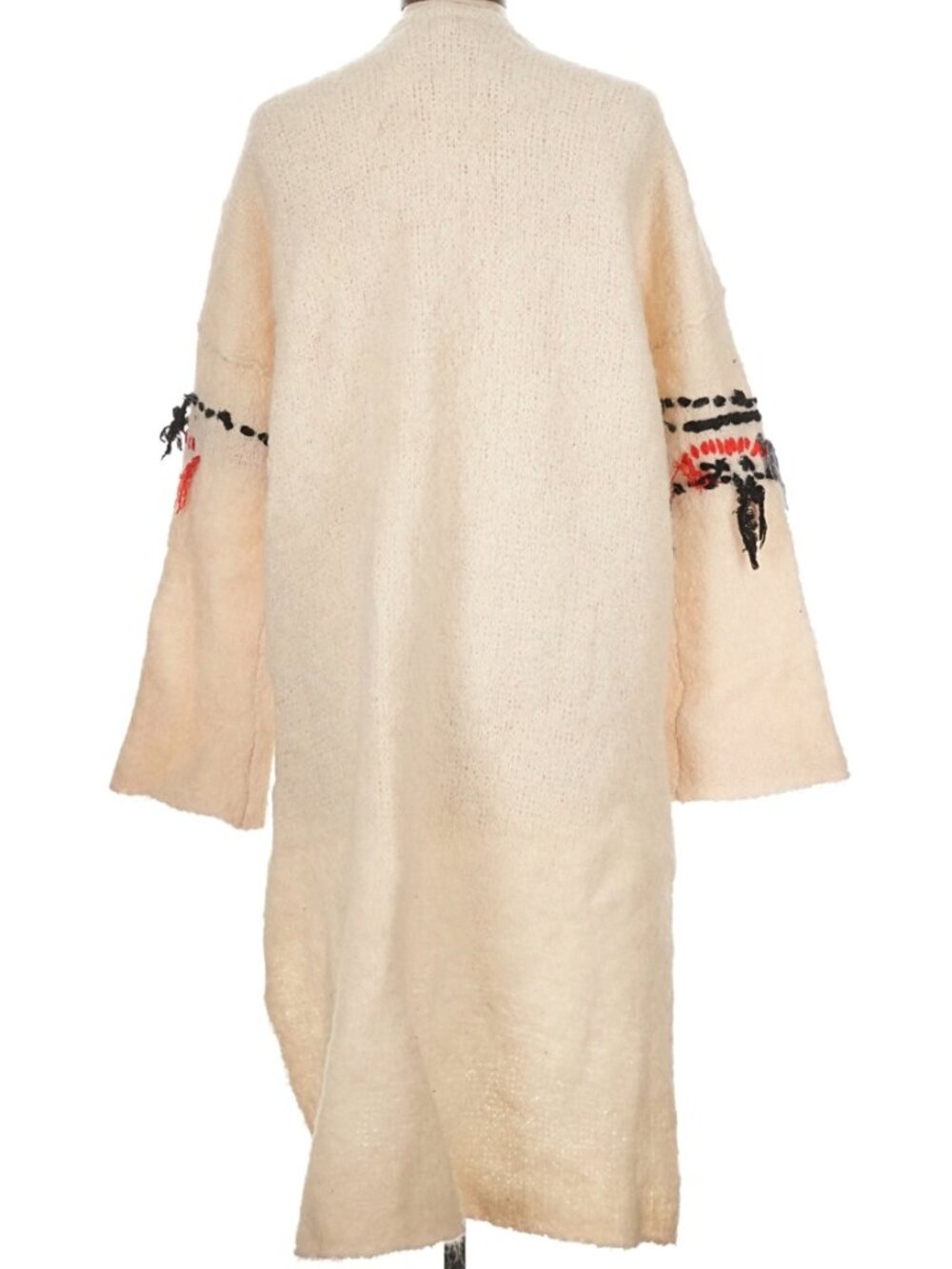 NWT Free People Geneva Cardigan Creme Llama Blend Boho Duster Western Lg $298 - Picture 7 of 10